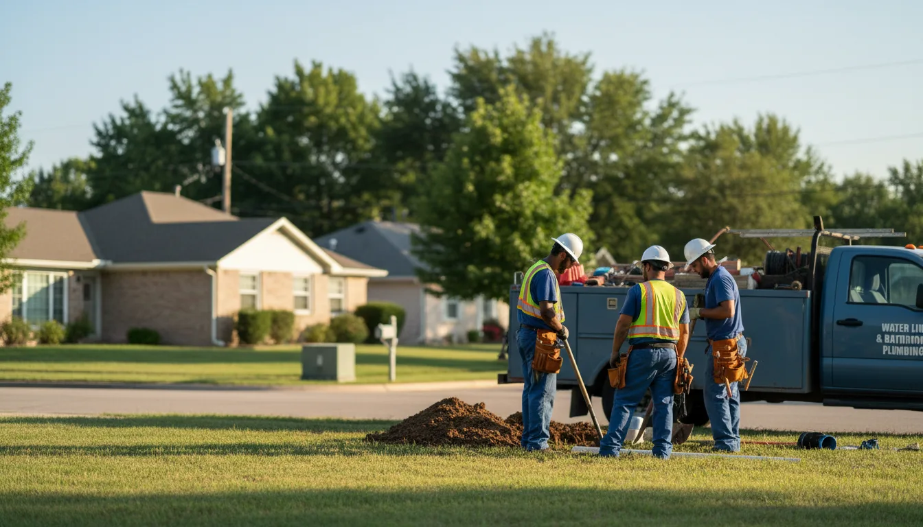 Residential water line and bathroom plumbing service in Elmore, MN